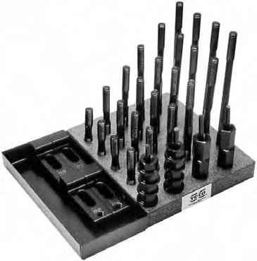 20206, 20212, 20306 and 20312. Metric Kits Table Part T-Slot Stud Weight No. Size Size (lbs/kit) WITH 25MM THICK STEP BLOCKS 68101 10MM M8 x 1.25 18 68102 12MM M10 x 1.5 18 68103 14MM M10 x 1.