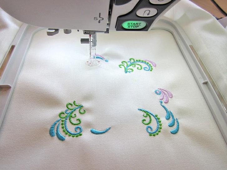 9. When the embroidery is complete, remove