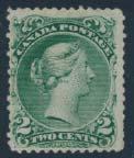 ...unitrade $800 41 42 43 49 E/P #26TCP 1875 5c Large Queen Trial Colour Plate Proof, in blue, on card-mounted India paper.