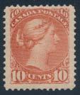 $1,500 69 * #37iii 1870 3c orange red Small Queen, Perf 11½x12, with original white streaky gum, toning on perf tips,