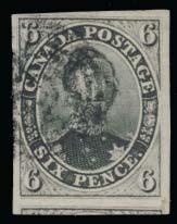 ...unitrade C$1,875 #7 1855 10d blue Cartier