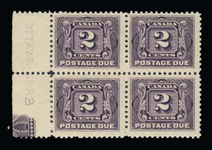 Special Delivery Issues continued 769 ** #E8 1938 20c dark carmine Special Delivery, Plate No. 1 imprint block of 6, very fi ne, never hinged.