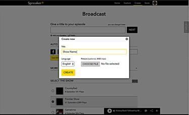 If this is the first time recording cording your show, click the gray New button.
