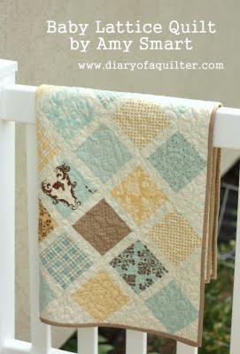 Original Recipe Baby Lattice Quilt by Amy Smart Hi, I'm Amy Smart and I like to share my quilting adventures at my blog Diary of a Quilter