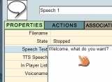 This will now be saved in your My Game menu as sound. 7ii. Player speech (properties) This shows you how to add speech to give the player a choice of responses to the character s speech. 1.