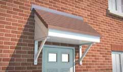 Use protective sheeting to front face of canopy.