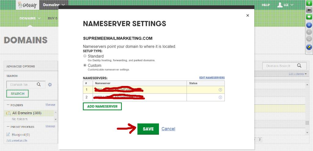 Once you do that you ll see the screen below and you can then move on to the next step STEP 8: Add your domain name to