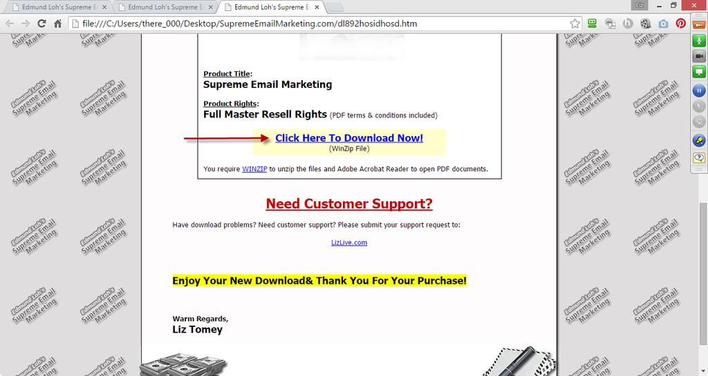 Note: I recommend watching the install video that goes along with this document to learn how to edit your download page. You can find that link at the beginning of this document.