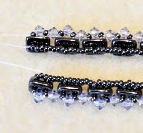 Weave the working and s into the bead work. Trim any excess. 13.
