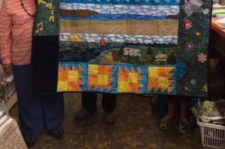 Her mother is pictured with the Quilt.