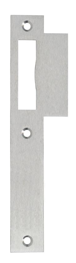 4301 (AISI 304) Lock case galvanized (zinc-plated) Latchbolt steel, nickel-plated Deadbolt steel, nickel-plated, double throw (20 mm) Strike plate 0522-01, edged or rounded, satin stainless steel