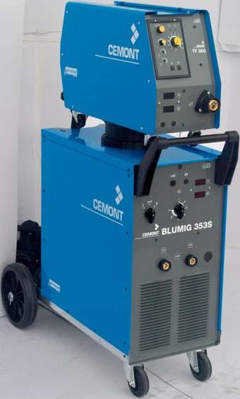 Separated wire feeder installations for semi-automatic welding. Transformer technology. Three-phase input voltage. BLUMIG 0 S / S BLUMIG 0 S / 0 S The BLUMIG are semi-automatic welding installations.
