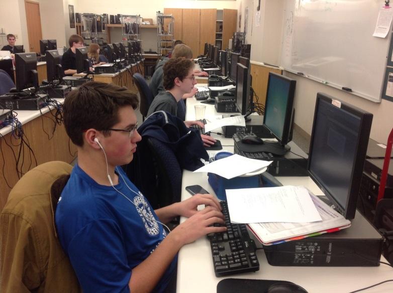 High School Coding Competition Hosted at Carmel High School About 10 students