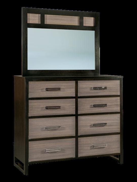 Highland Park II Collection 317 8 Drawer Tall Dresser 19 5/8"d x 56 3/8"w x 47"h 319 Tall Dresser Mirror 52"w x 34"h 316 6 Drawer Low