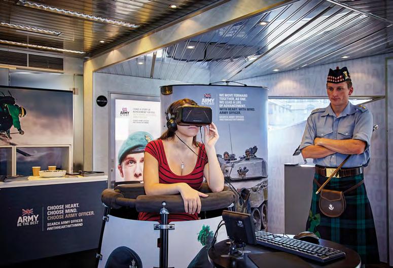 At the centre of each truck was a full-body Oculus Rift experience