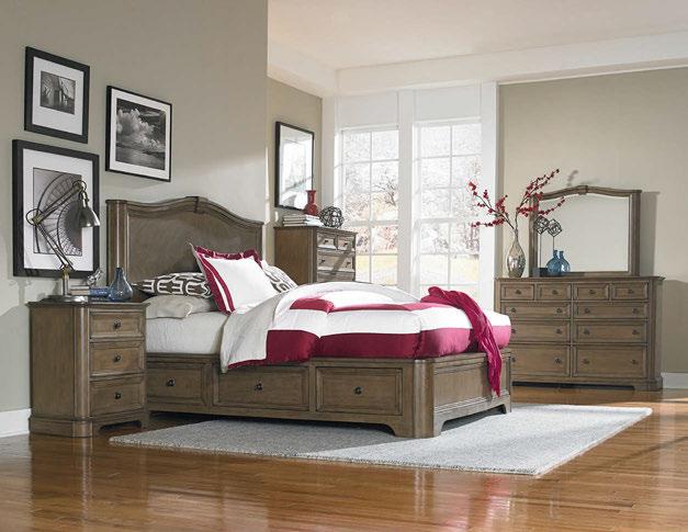 The beds have a high, curving headboard accented with a pediment element and 45 degree diagonal Alder veneer panels.