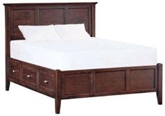 1300/ McKenzie Twin Storage Bed 45"W x 79-1/2"L x 50-3/4"H Platform: 39-1/4"W x 75"L Footboard: 19-1/2"H Deck: 17-1/2"H Three spacious drawers can be installed left or
