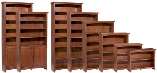 McKenzie 24" Wide Bookcases Overall unit dimensions: 26-1/2"W x 13-3/8"D, Adjustable Shelves: 22-1/4"W x 11"D McKenzie Bookcase Collection A B C D FST HAZ NA SN AW SL TB