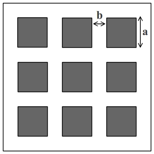 3 Fig. 1 Schematic of low-pass filter consisting of metal squares on dielectric.