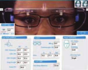 Measurement Results Screen Measurement Results are automatically displayed in 4 Personalization Levels: 1 Eye/Lens Position 2 Frame 3 Posture 4 Visual