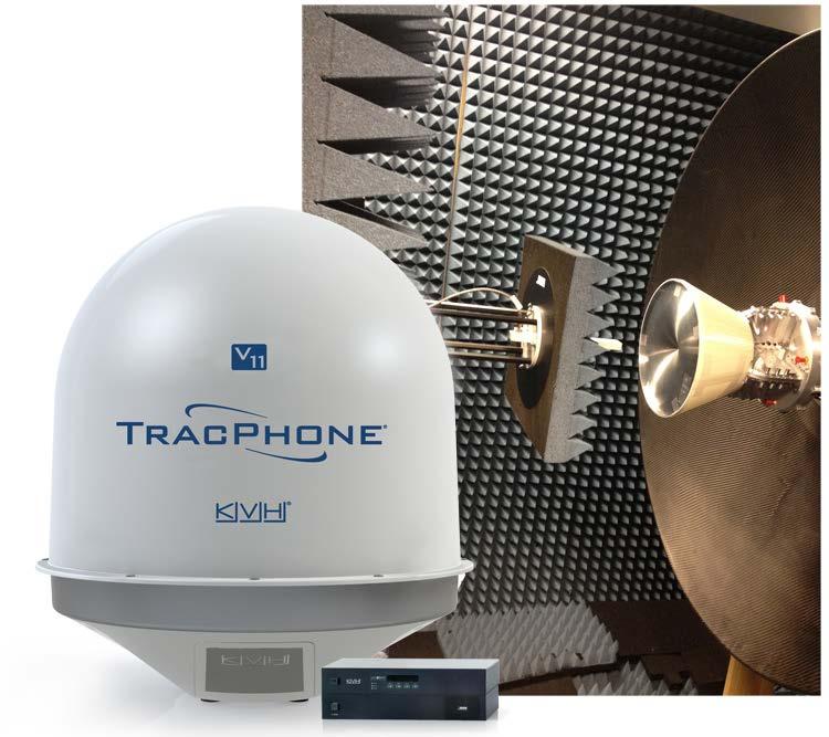 TracPhone V11: 1m Dual-mode System Groundbreaking dual-mode C/Ku-band system Seamless switching between mini-vsat Broadband network s C and Ku-band services Uses Ku-band for high volume/traffic and