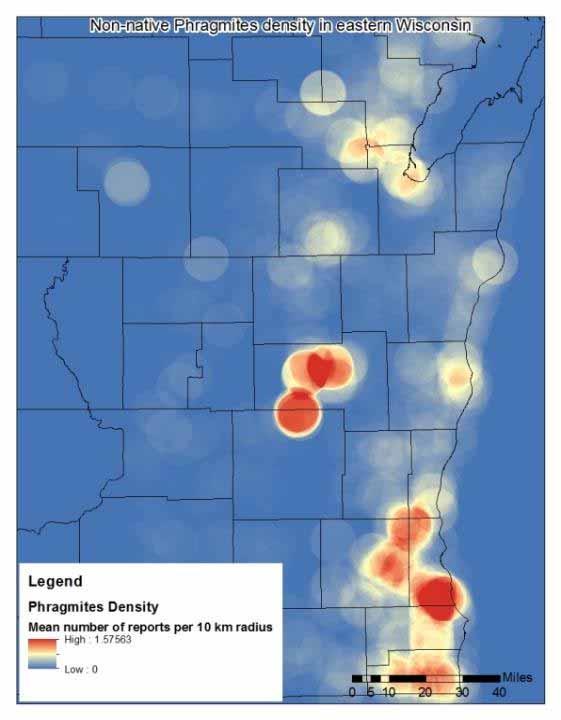 Mapping tool: Population density Areas with regional high density and few reports
