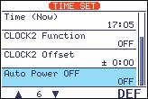 12 CLOCK AND TIMERS D q Entering time Set mode, push [F-1 ] or [F-2 ] to select CLOCK2 Function item. w Select the CLOCK2 function activity using [DIAL].