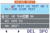 4 RECEIVE AND TRANSMIT D The contents of the memory keyer memories can be set using the memory keyer edit menu.