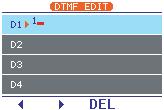 (see p. 134) r Push [F-2 EDT] to enter the DTMF edit menu. t Push [F-1 D1] [F-4 D4] to select the desired DTMF memory channel. y Select the desired code by rotating [DIAL].