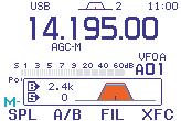 5 FUNCTIONS FOR RECEIVE The transceiver has 3 passband IF filter widths for each mode. For SSB and CW modes, the passband width can be set from 50 to 3600 Hz in 50 or 100 Hz steps.