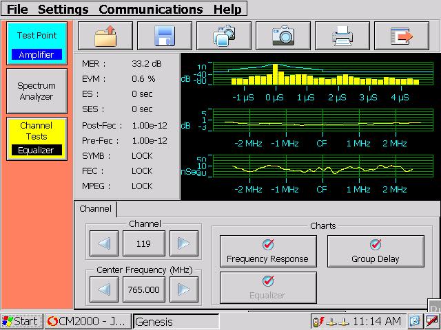 CM2-ATremote Software Option Remote operation of the AT2500RQ spectrum analyzer in both spectrum and QAM modes provide an ideal one-man upstream testing solution.