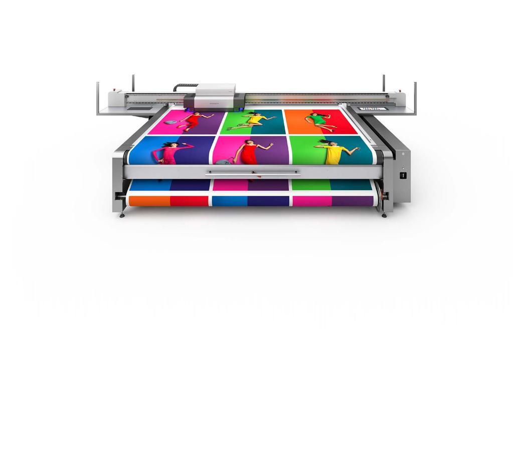 Roll to roll option Whether films, tarpaulin, mesh or other roll stock up to 180 kg, swissqprint systems can handle them all even the heat-sensitive ones thanks to LED curing.