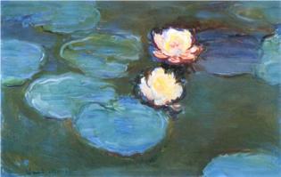 Waterlilies by Monet, painted in France during the Impressionist Period.