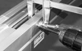 There are two different methods for fixing slide rail to the conveyor beam, using aluminium rivets or plastic screws.