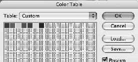 Figure 6-11 shows a Color Table generated by indexing an RGB file to 7 colors.