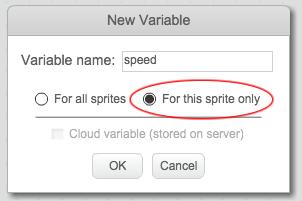 3. Create a new variable called speed, that is for the hippo sprite only.