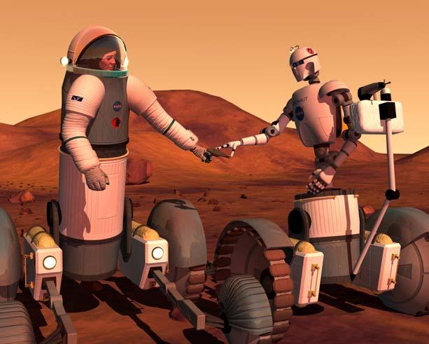 The New Explorers and New Operations Concept of Operations: Human and Robotic systems jointly explore. Robots handle risky and hazardous activities under human guidance.