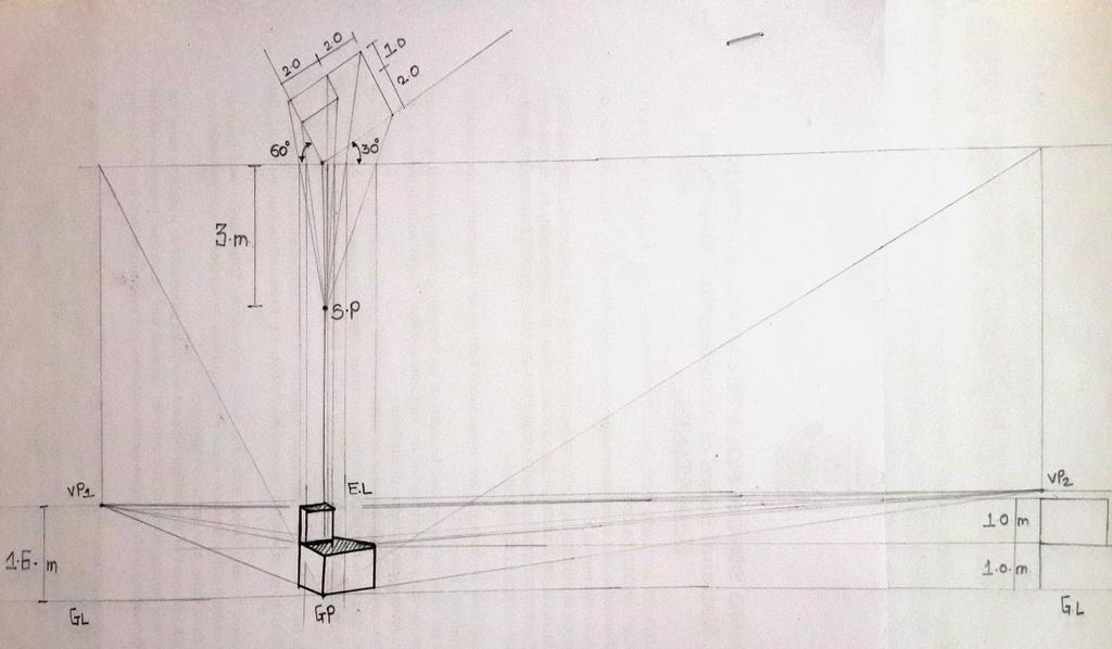 Subject Code: 17309 Model Answer- Building Drawing Page No- 12 /15 Q.No. Solution Marks Q.5 Attempt the following : 16 M a) Draw to suitable scale two point perspective view of monument shown in Fig.
