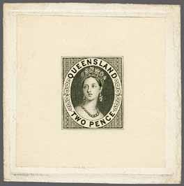 Large Star, imperforate, a fine used horizontal pair, of excellent rich colour, large margins all