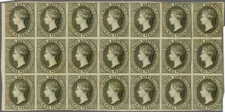 A very scarce stamp in a multiple Gi = 680+. 65 4* 200 ( 180) Plate Proof for the 9 d.