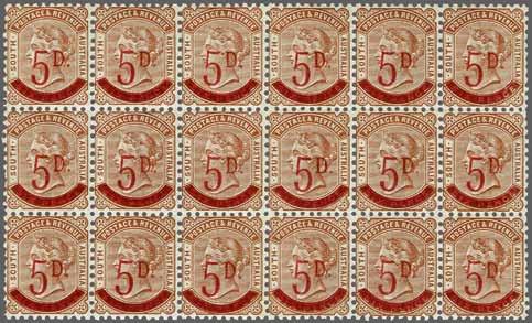 94 221 Corinphila Auction 23 November 2017 1891/93, Surcharges No stop afer 'D' 6281 6281 5 d. in red on 6 d.