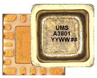 The circuit is manufactured with a phemt process, 0.25µm gate length, via holes through the substrate, air bridges and electron beam gate lithography. It is supplied in RoHS compliant SMD package.