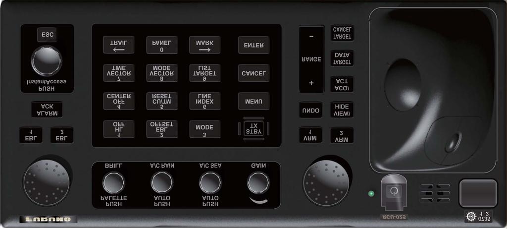 1. OPERATIONAL OVERVIEW 1.1 Units of the System 1.1.1 Radar Control Unit RCU-025 The Radar Control Unit RCU-025 consists of various controls and a trackball module (trackball, scrollwheel and left and right buttons).