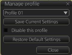 1. OPERATIONAL OVERVIEW 1.20 The Settings Menu The [Settings] button gives you access to the user profiles and the [Settings] menu.
