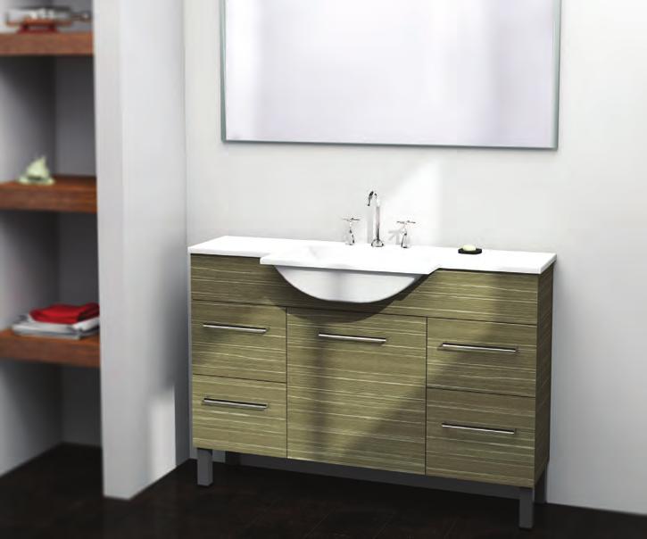 BS75RL $1,608 White Gloss Cabinet Acrylic Top Semi-Recessed Bargo