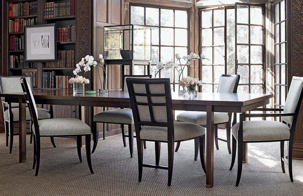 6240-70 Francois Dining Table, 6412-01 Nicole Arm Chairs, 6412-02 Nicole Side Chairs and 3388-10