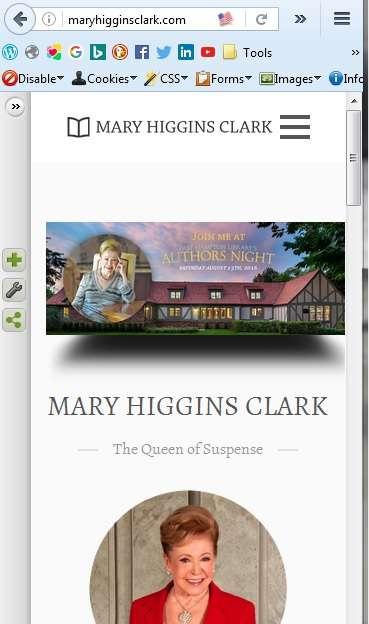 Mary Higgins Clark WordPress site, hybrid sales/static Positive: 1.