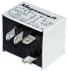 70S2 SOLID STATE K STYLE RELAY OUTLINE DIMENSIONS DIMENSIONS SHOWN IN INCHES & (MILLIMETERS). SPSTN.O. 4 AMPS 1.200 (30.48) 1.000 (25.4) 0.830 (21.08) 0.187 (4.