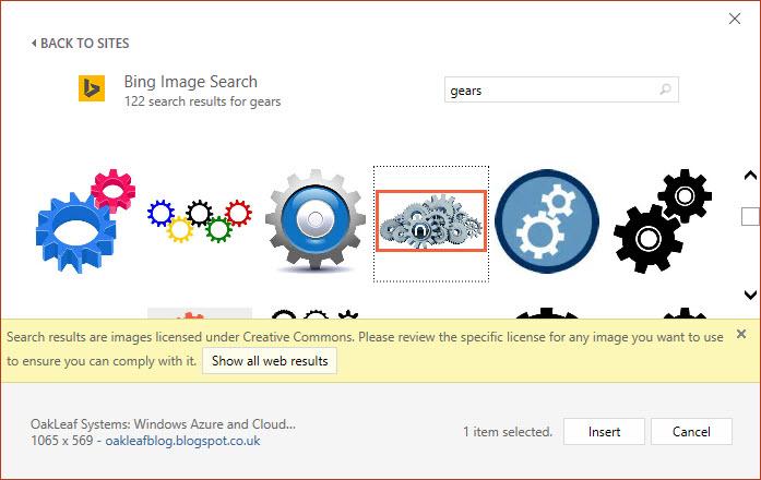 Adding Graphics to a Presentation 141 Inserting Images from the Web In PowerPoint 2016, Microsoft has done away with the Office.com Clip Art gallery option.