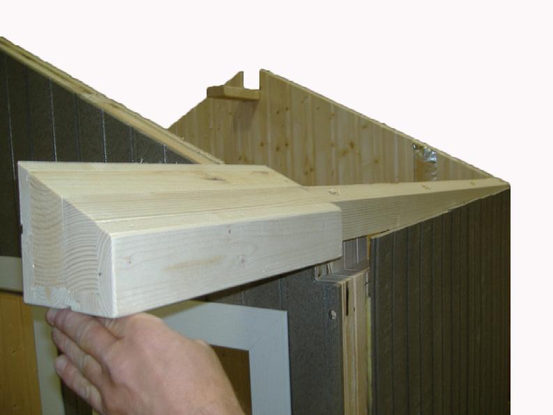 Insert the 5-sided center beam into the top of the front and back panels (5D).